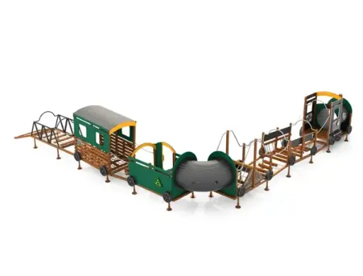 [108351] Riesen - Eisenbahn bestehend aus 12 frei kombinierbaren Elementen - Gesamtlänge 14,4m