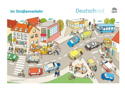 [978-3-12-011588-5] Deutschrad 1/2. Poster Wimmelbilder Klasse 1+2