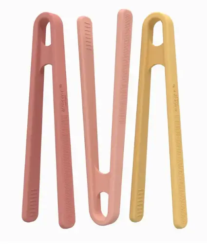[106312] Silikon Pinzetten - 3er Set - rot/gelb