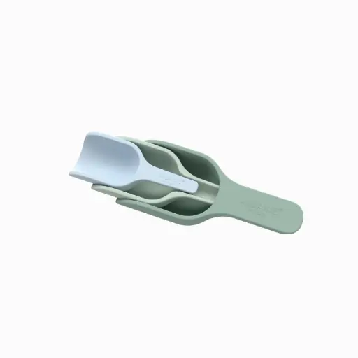 [W106313] Stapelbares Silikon Schaufel Set - grün/blau