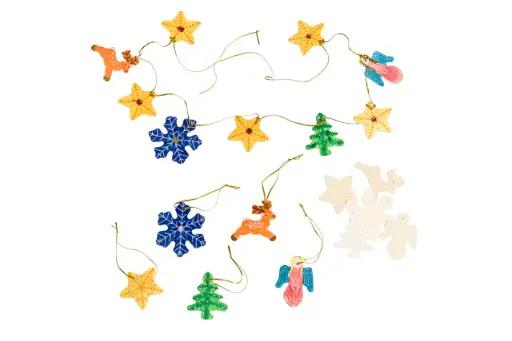 [113416] Weihnachtsdeko aus Holz 50er Set